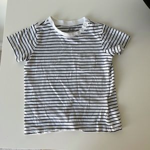 H&M Organic Cotton Striped Navy TShirt size 9-12m